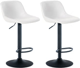 2er Set Barhocker Loft Kunstleder - wei�