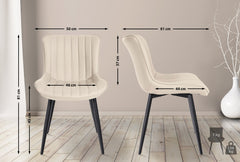 Stuhl Largo Kunstleder - creme