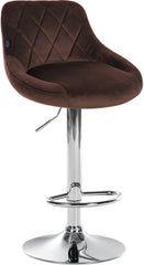 Barhocker Lazio Samt chrom - braun