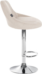 Barhocker Lazio Samt chrom - creme