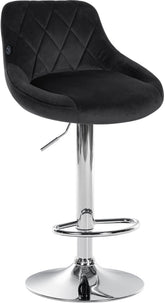 Barhocker Lazio Samt chrom - schwarz