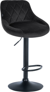 Barhocker Lazio Samt schwarz - schwarz