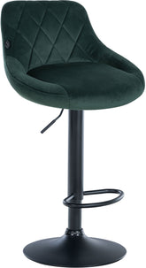 Barhocker Lazio Samt schwarz - dunkelgr�n