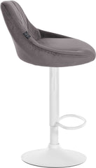 Barhocker Lazio Samt wei� - grau