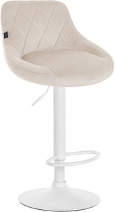 Barhocker Lazio Samt wei� - creme
