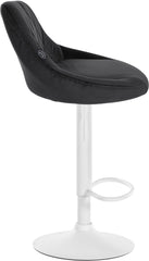 Barhocker Lazio Samt wei� - schwarz