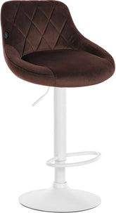 Barhocker Lazio Samt wei� - braun