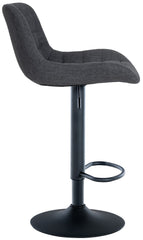 Barhocker Tover Stoff - schwarz