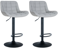2er Set Barhocker Tover Kunstleder - grau