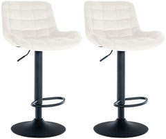 2er Set Barhocker Tover Samt - creme