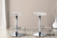 Barhocker Ponte Kunstleder chrom - wei�