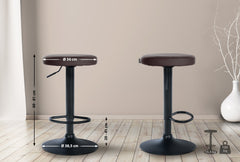 Barhocker Ponte Kunstleder schwarz - braun
