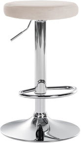 Barhocker Ponte Samt chrom - creme by Dropshipping-Europe – Barhocker