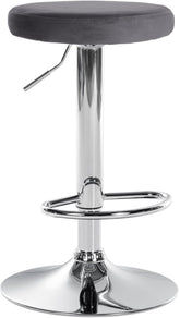 Barhocker Ponte Samt chrom - dunkelgrau by Dropshipping-Europe – Barhocker
