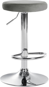 Barhocker Ponte Samt chrom - grau by Dropshipping-Europe – Barhocker