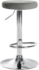 Barhocker Ponte Samt chrom - grau
