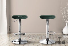 Barhocker Ponte Samt chrom - gr�n