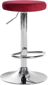 Barhocker Ponte Samt chrom - rot by Dropshipping-Europe – Barhocker