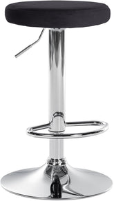 Barhocker Ponte Samt chrom - schwarz by Dropshipping-Europe – Barhocker