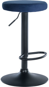 Barhocker Ponte Samt schwarz - blau by Dropshipping-Europe – Barhocker
