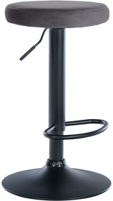 Barhocker Ponte Samt schwarz - dunkelgrau by Dropshipping-Europe – Barhocker