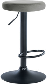 Barhocker Ponte Samt schwarz - grau by Dropshipping-Europe – Barhocker