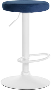 Barhocker Ponte Samt wei� - blau by Dropshipping-Europe – Barhocker
