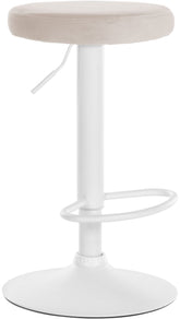 Barhocker Ponte Samt wei� - creme by Dropshipping-Europe – Barhocker