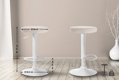 Barhocker Ponte Samt wei� - creme
