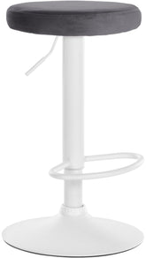 Barhocker Ponte Samt wei� - dunkelgrau by Dropshipping-Europe – Barhocker