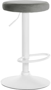 Barhocker Ponte Samt wei� - grau by Dropshipping-Europe – Barhocker