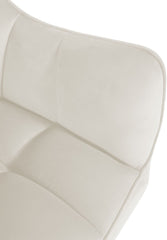 Esszimmerstuhl Swing Samt edelstahl - creme