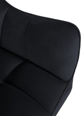 Esszimmerstuhl Swing Samt schwarz - schwarz