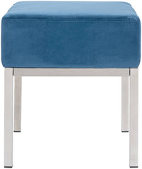 Sitzhocker Lamega Samt - blau