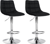 2er Set Barhocker Jerry Kunstleder chrom - schwarz