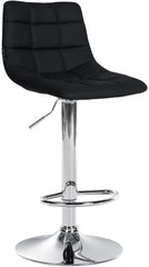 2er Set Barhocker Jerry Kunstleder chrom - schwarz