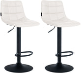 2er Set Barhocker Jerry Kunstleder schwarz - wei�