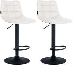 2er Set Barhocker Jerry Kunstleder schwarz - wei�