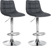 2er Set Barhocker Jerry Kunstleder chrom - grau