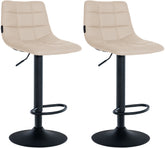 2er Set Barhocker Jerry Kunstleder schwarz - creme