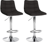 2er Set Barhocker Jerry Stoff chrom - schwarz