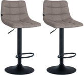 2er Set Barhocker Jerry Stoff schwarz - grau