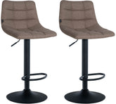 2er Set Barhocker Jerry Stoff schwarz - taupe