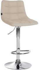 2er Set Barhocker Jerry Stoff chrom - creme