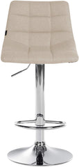 2er Set Barhocker Jerry Stoff chrom - creme