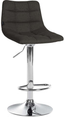 2er Set Barhocker Jerry Stoff chrom - dunkelgrau