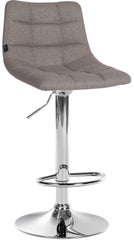 2er Set Barhocker Jerry Stoff chrom - grau