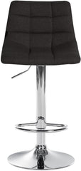 2er Set Barhocker Jerry Stoff chrom - schwarz