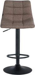 2er Set Barhocker Jerry Stoff schwarz - taupe