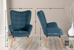 Sessel Garding Stoff - blau